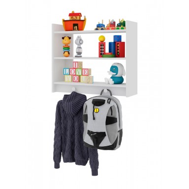 Repisa 3 niveles Montessori Blanca Niños