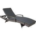 Reposera de piscina rattan gris Terraza y Jardin
