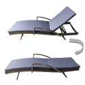 Reposera de piscina rattan gris Terraza y Jardin