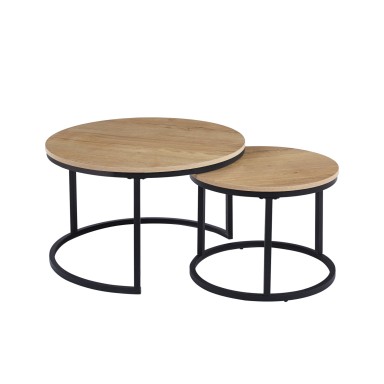 Juego de mesas de centro anidadas madera Inicio