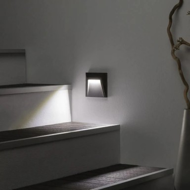 Aplique Led muro slim 6W IP65 Grafito Iluminación