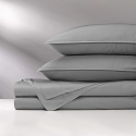 Juego de Sábanas de Bambu 300 Hilos Gris Biancobelo Sábanas