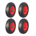 Pack de 4 ruedas inflable 10 pulgadas para carro yegua Herramientas