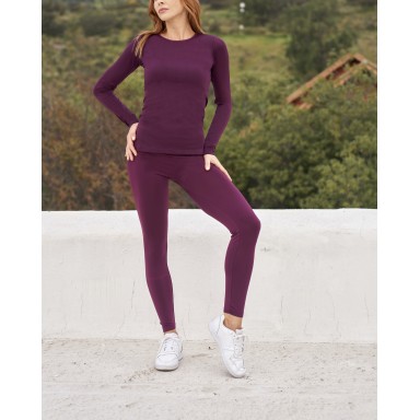Conjunto primera capa: polera y calza de mujer, Baziani Vestuario
