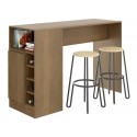Isla Cocina color Avellana Mesa plegable, Mesas