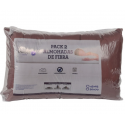 Pack 2 Almohadas Premium Microfibra Chocolate. Masel Inicio