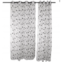 Set de Cortinas Argollas Teresita negro, Masel Inicio