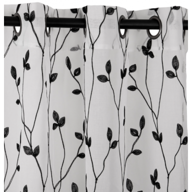 Set de Cortinas Argollas Teresita negro, Masel Inicio