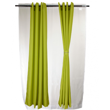 Set de cortinas 8 piezas, modelo Yasmin pistacho, Masel Cortinas