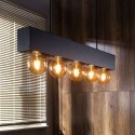 Lampara colgante Couture negro 5 luces Iluminación
