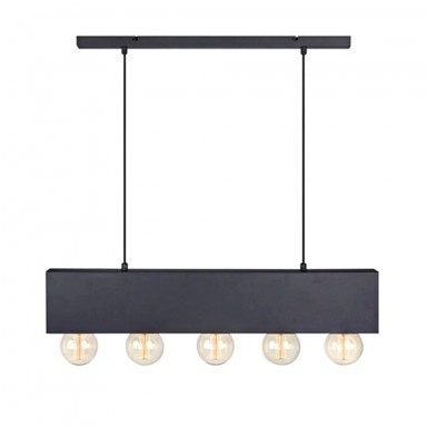 Lampara colgante Couture negro 5 luces Iluminación
