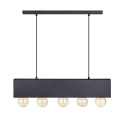 Lampara colgante Couture negro 5 luces Iluminación