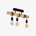 Lampara colgante Townshend negra 3 luces Iluminación