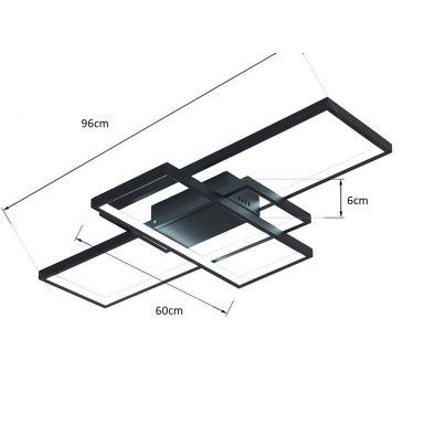 Lampara led geometrica negra Iluminación