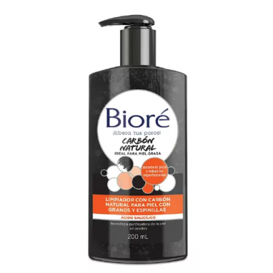 Limpiador carbón granos y espinillas Biore Belleza