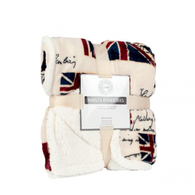 Manta coral "Bandera" 130x150 cm, Marca Palermo Frazadas