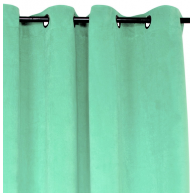 Cortina argollas Felpa New Velvet verde agua, Masel Cortinas