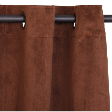 Cortina argollas Felpa New Velvet Chocolate, Masel Cortinas