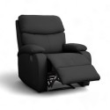 Bergere sitial reclinable Giselle Negro Sofás