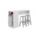 Isla Cocina color Blanco Mesa plegable, Mesas
