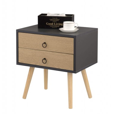 Velador Oslo 2 cajones Veladores