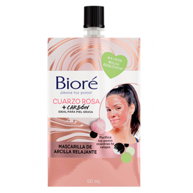 Biore mascarilla arcilla relajante cuarzo rosa 50ml Complementos
