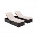 Set 2 reposeras Rattan Polinesia Juegos de Terraza