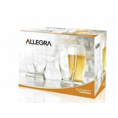 Set 6 Vasos Cerveceros Bucarest 340 cc. Allegra Cocina