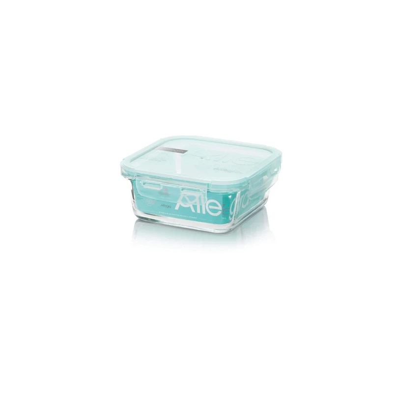Contenedor Hermético De Vidrio Cuadrado 380 Ml, Allegra Cocina
