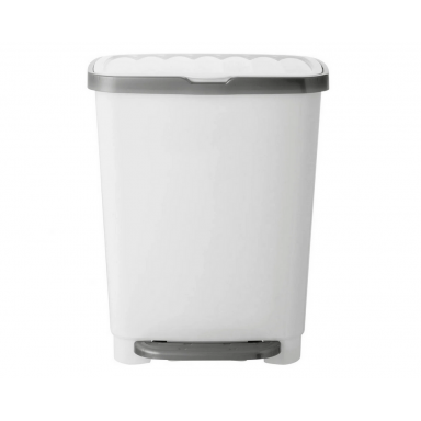 Basurero pedal 25 litros blanco Reyplast Organización