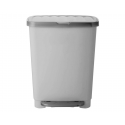 Basurero Pedal gris 25 litros Reyplast Organizacion