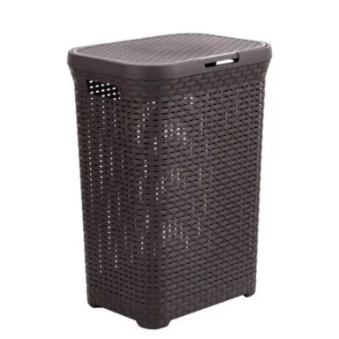 Cesto Modelo Ratan 62 Lts con tapa, Reyplast Organización