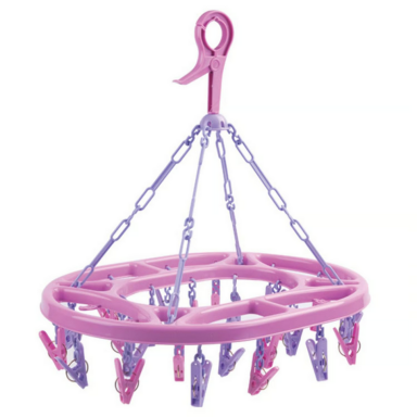 Colgador múltiple de ropa ovalado con 24 ganchos, Reyplast Organización