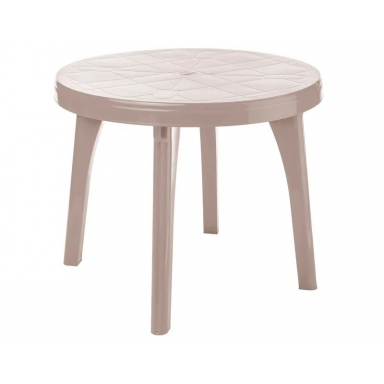 Mesa Redonda Caral Taupe Reyplast Terraza y Jardin