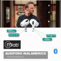 Audífonos Air‑Bass Pro 4.0 Bluetooth 5.3, ANC, IP55 MLAB Inicio