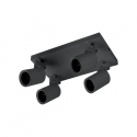 Foco porta gu10 cuadruple negro sobrepuesto led modelo altair IV Iluminación