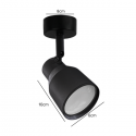 Foco porta gu10 negro sobrepuesto led modelo híades Iluminación