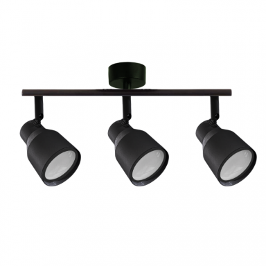 Foco porta gu10 triple negro sobrepuesto led modelo híades konnergie Iluminación