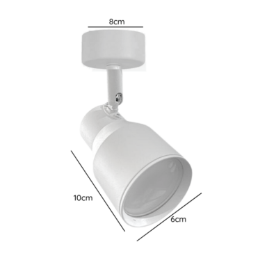 Foco porta gu10 blanco sobrepuesto led modelo híades Iluminación
