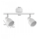 Foco porta gu10 doble blanco sobrepuesto led modelo híades Iluminación
