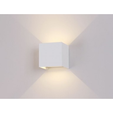 Apliqué led cuadrado exterior ip54 blanco 5w calido 3000k modelo shaula Iluminación