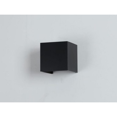 Apliqué led cuadrado exterior ip54 negro 5w calido 3000k modelo shaula Iluminación