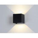 Apliqué led cuadrado exterior ip54 negro 5w calido 3000k modelo shaula Iluminación