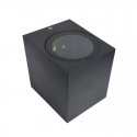 Apliqué led exterior negro modelo kapelle cuadrado ip54 simple porta ampolleta gu10 Iluminación