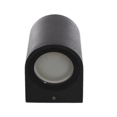 Apliqué led exterior negro modelo kapelle redondo ip54 simple porta gu10 Iluminación