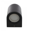 Apliqué led exterior negro modelo kapelle redondo ip54 simple porta gu10 Iluminación