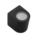 Apliqué led exterior negro modelo kapelle redondo ip54 simple porta gu10 Iluminación