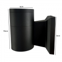 Apliqué led exterior negro modelo kapelle cilindro ip54 simple porta gu10 Iluminación