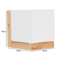 Apliqué cuadrado porta ampolleta e27 d modelo madera Tahti III Iluminación