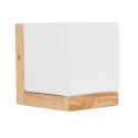 Apliqué cuadrado porta ampolleta e27 d modelo madera Tahti III Iluminación